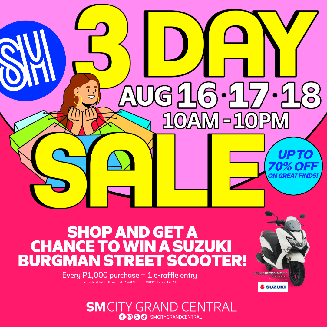 Score Big at SM City Grand Central’s 3DAY SALE