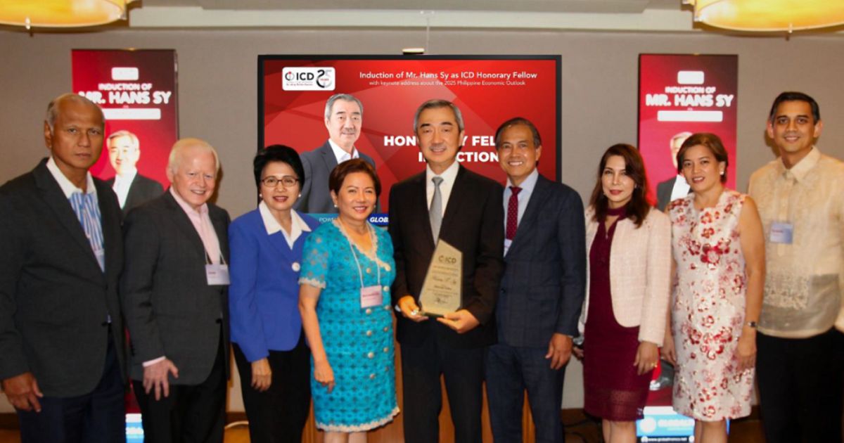 Hans Sy Receives ICD’s Highest Distinction